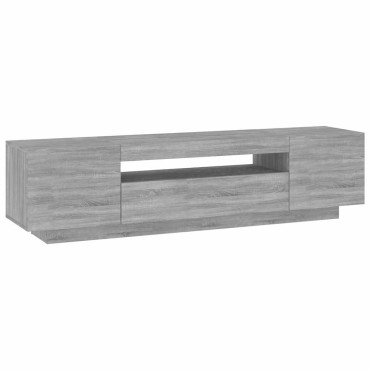 vidaXL Έπιπλο Τηλεόρασης με LED Γκρι Sonoma 160x35x40cm