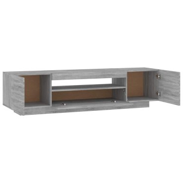 vidaXL Έπιπλο Τηλεόρασης με LED Γκρι Sonoma 160x35x40cm