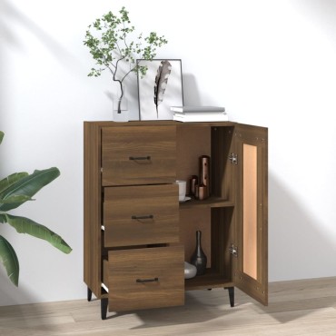 vidaXL Ντουλάπι Καφέ Δρυς 69,5x34x90cm από Επεξεργασμένο Ξύλο 1 τεμ.