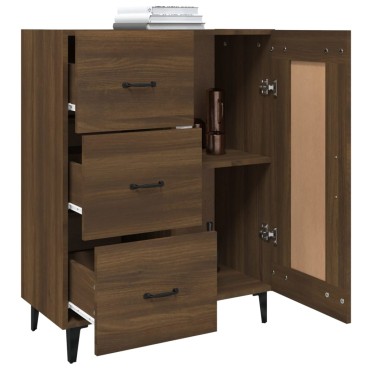 vidaXL Ντουλάπι Καφέ Δρυς 69,5x34x90cm από Επεξεργασμένο Ξύλο 1 τεμ.