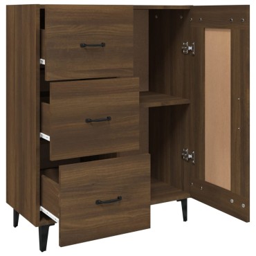 vidaXL Ντουλάπι Καφέ Δρυς 69,5x34x90cm από Επεξεργασμένο Ξύλο 1 τεμ.