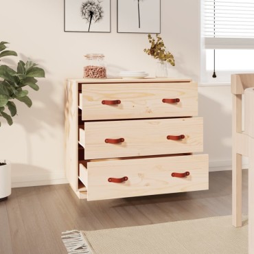 vidaXL Συρταριέρα 80x40x75cm από Μασίφ Ξύλο Πεύκου 1 τεμ.