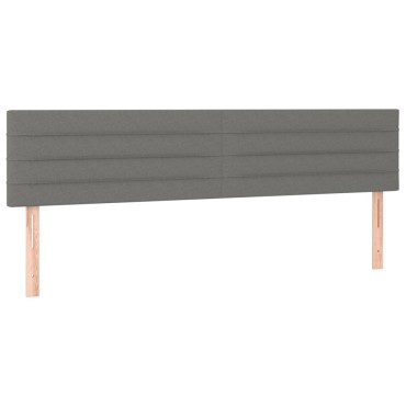 vidaXL Κεφαλάρια Κρεβατιού 2 τεμ. Σκ. Γκρι 80x5x78/88cm Υφασμάτινο