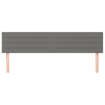 vidaXL Κεφαλάρια Κρεβατιού 2 τεμ. Σκ. Γκρι 80x5x78/88cm Υφασμάτινο