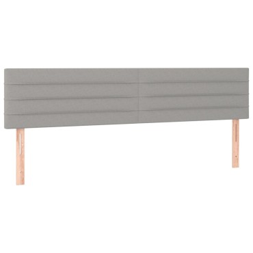 vidaXL Κεφαλάρια Κρεβατιού 2 τεμ. Αν. Γκρι 90x5x78/88cm Υφασμάτινο