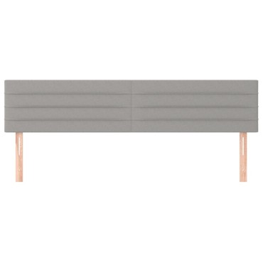 vidaXL Κεφαλάρια Κρεβατιού 2 τεμ.Αν. Γκρι 100x5x78/88cm Υφασμάτινο