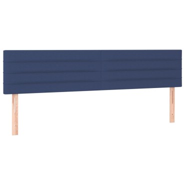 vidaXL Κεφαλάρια Κρεβατιού 2 τεμ. Μπλε 100x5x78/88cm Υφασμάτινο