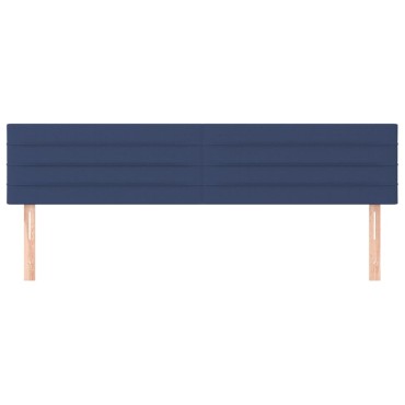 vidaXL Κεφαλάρια Κρεβατιού 2 τεμ. Μπλε 100x5x78/88cm Υφασμάτινο