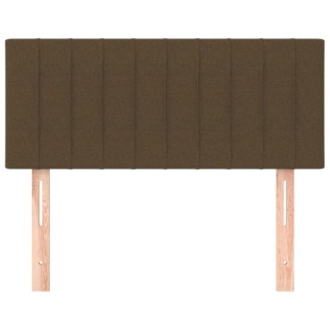 vidaXL Κεφαλάρι Κρεβατιού Σκούρο Καφέ 80x5x78/88cm Υφασμάτινο 1 τεμ.
