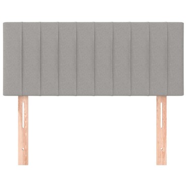 vidaXL Κεφαλάρι Κρεβατιού Ανοιχτό Γκρι 100x5x78/88cm Υφασμάτινο 1 τεμ.