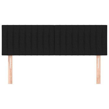 vidaXL Κεφαλάρια Κρεβατιού 2 τεμ. Μαύρα 72x5x78/88cm Υφασμάτινα