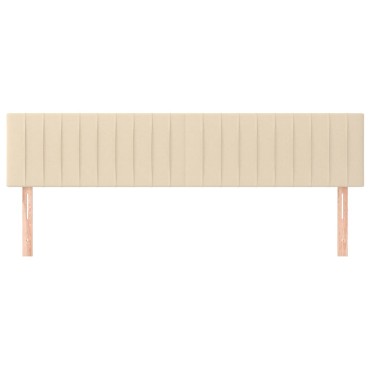 vidaXL Κεφαλάρια Κρεβατιού 2 τεμ. Κρεμ 80x5x78/88cm Υφασμάτινο