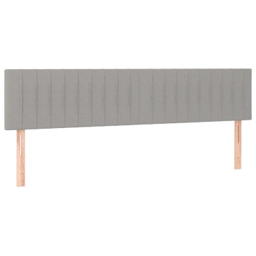 vidaXL Κεφαλάρια Κρεβατιού 2 τεμ. Αν. Γκρι 90x5x78/88cm Υφασμάτινο