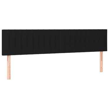 vidaXL Κεφαλάρια Κρεβατιού 2 τεμ. Μαύρο 90x5x78/88cm Υφασμάτινο