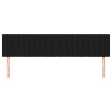 vidaXL Κεφαλάρια Κρεβατιού 2 τεμ. Μαύρο 90x5x78/88cm Υφασμάτινο