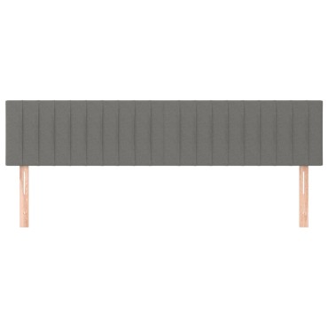vidaXL Κεφαλάρια Κρεβατιού 2 τεμ. Σκ. Γκρι 100x5x78/88cm Υφασμάτινο