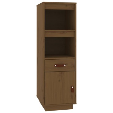 vidaXL Ντουλάπι Ψηλό Καφέ Μέλι 34x40x108,5cm από Μασίφ Ξύλο Πεύκου 1 τεμ.