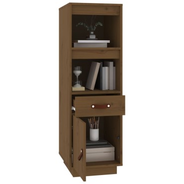 vidaXL Ντουλάπι Ψηλό Καφέ Μέλι 34x40x108,5cm από Μασίφ Ξύλο Πεύκου 1 τεμ.