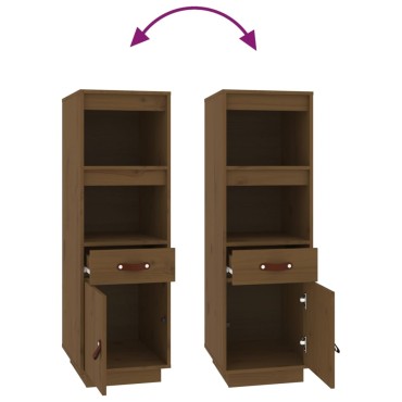 vidaXL Ντουλάπι Ψηλό Καφέ Μέλι 34x40x108,5cm από Μασίφ Ξύλο Πεύκου 1 τεμ.