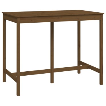 vidaXL Τραπέζι Μπαρ μελί καφέ 140x80x110cm από Μασίφ Ξύλο Πεύκου 1 τεμ.