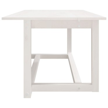 vidaXL Τραπεζάκι Σαλονιού Λευκό 110x55x45cm από Μασίφ Ξύλο Πεύκου 1 τεμ.