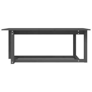 vidaXL Τραπεζάκι Σαλονιού Γκρι 110x55x45cm από Μασίφ Ξύλο Πεύκου 1 τεμ.