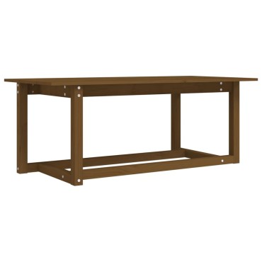 vidaXL Τραπεζάκι Σαλονιού Καφέ Μελί 110x55x45cm Μασίφ Ξύλο Πεύκου 1 τεμ.