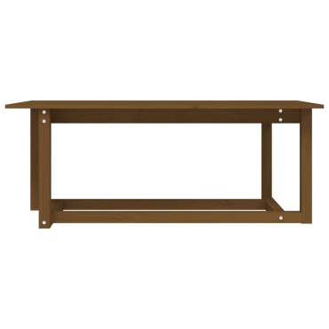 vidaXL Τραπεζάκι Σαλονιού Καφέ Μελί 110x55x45cm Μασίφ Ξύλο Πεύκου 1 τεμ.