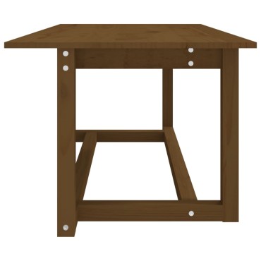 vidaXL Τραπεζάκι Σαλονιού Καφέ Μελί 110x55x45cm Μασίφ Ξύλο Πεύκου 1 τεμ.