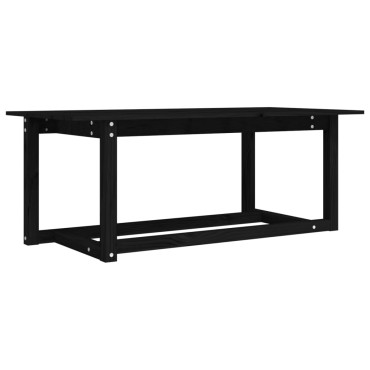 vidaXL Τραπεζάκι Σαλονιού Μαύρο 110x55x45cm από Μασίφ Ξύλο Πεύκου 1 τεμ.
