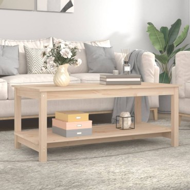 vidaXL Τραπεζάκι Σαλονιού 110x55x45cm από Μασίφ Ξύλο Πεύκου 1 τεμ.