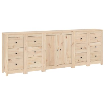 vidaXL Συρταριέρα 230x35x80cm από Μασίφ Ξύλο Πεύκου 1 τεμ.