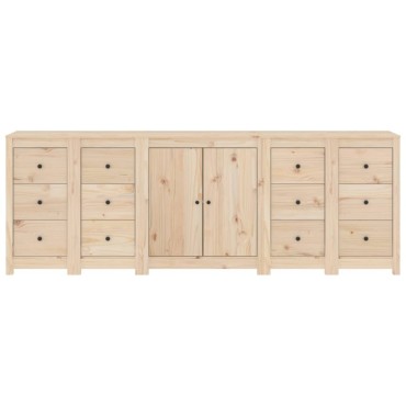 vidaXL Συρταριέρα 230x35x80cm από Μασίφ Ξύλο Πεύκου 1 τεμ.