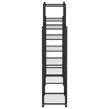 vidaXL Βάση Λουλουδιών Μαύρη 83 x 25 x 100 εκ. Σιδερένια