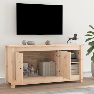 vidaXL Έπιπλο Τηλεόρασης 103x36,5x52cm από Μασίφ Ξύλο Πεύκου