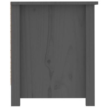 vidaXL Παπουτσοθήκη Γκρί 110x38x45,5cm από Μασίφ Ξύλο Πεύκου
