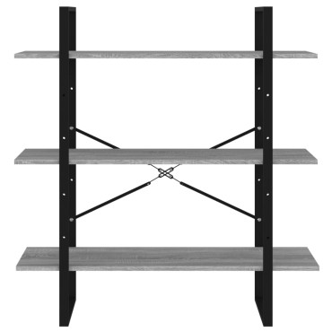 vidaXL Βιβλιοθήκη Γκρι Sonoma 100x30x105cm από Επεξεργασμένο Ξύλο 1 τεμ.