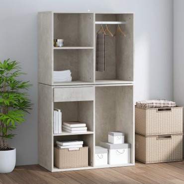 vidaXL Ντουλάπι Γκρι Σκυροδέματος 80x40x65cm Επεξεργασμένο Ξύλο 1 τεμ.