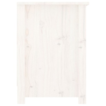 vidaXL Έπιπλο Τηλεόρασης Λευκό 103x36,5x52cm από Μασίφ Ξύλο Πεύκου