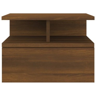 vidaXL Κομοδίνα Κρεμαστά Καφέ Δρυς 40x31x27cm Επεξεργ. Ξύλο 1 τεμ.