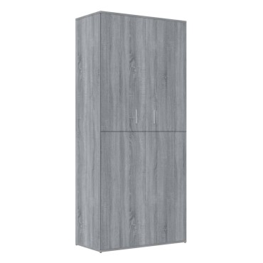vidaXL Παπουτσοθήκη Γκρι Sonoma 80x39x178cm από Επεξεργασμένο Ξύλο