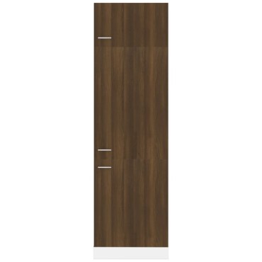 vidaXL Ντουλάπι Ψυγείου Lyon Καφέ Δρυς 60x57x207cm Επεξεργ. Ξύλο 1 τεμ.