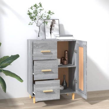 vidaXL Ντουλάπι Γκρι Sonoma 69,5x34x90cm από Επεξεργασμένο Ξύλο 1 τεμ.