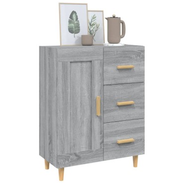 vidaXL Ντουλάπι Γκρι Sonoma 69,5x34x90cm από Επεξεργασμένο Ξύλο 1 τεμ.
