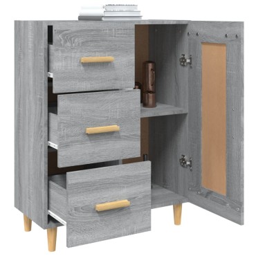 vidaXL Ντουλάπι Γκρι Sonoma 69,5x34x90cm από Επεξεργασμένο Ξύλο 1 τεμ.