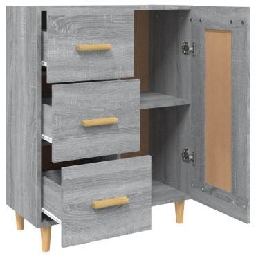 vidaXL Ντουλάπι Γκρι Sonoma 69,5x34x90cm από Επεξεργασμένο Ξύλο 1 τεμ.