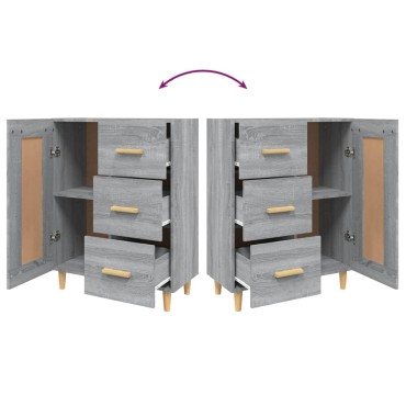 vidaXL Ντουλάπι Γκρι Sonoma 69,5x34x90cm από Επεξεργασμένο Ξύλο 1 τεμ.