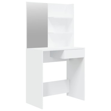 vidaXL Μπουντουάρ με Καθρέφτη Λευκό 74,5x40x141cm