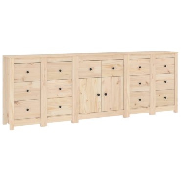 vidaXL Συρταριέρα 230x35x80cm από Μασίφ Ξύλο Πεύκου 1 τεμ.