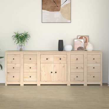 vidaXL Συρταριέρα 230x35x80cm από Μασίφ Ξύλο Πεύκου 1 τεμ.